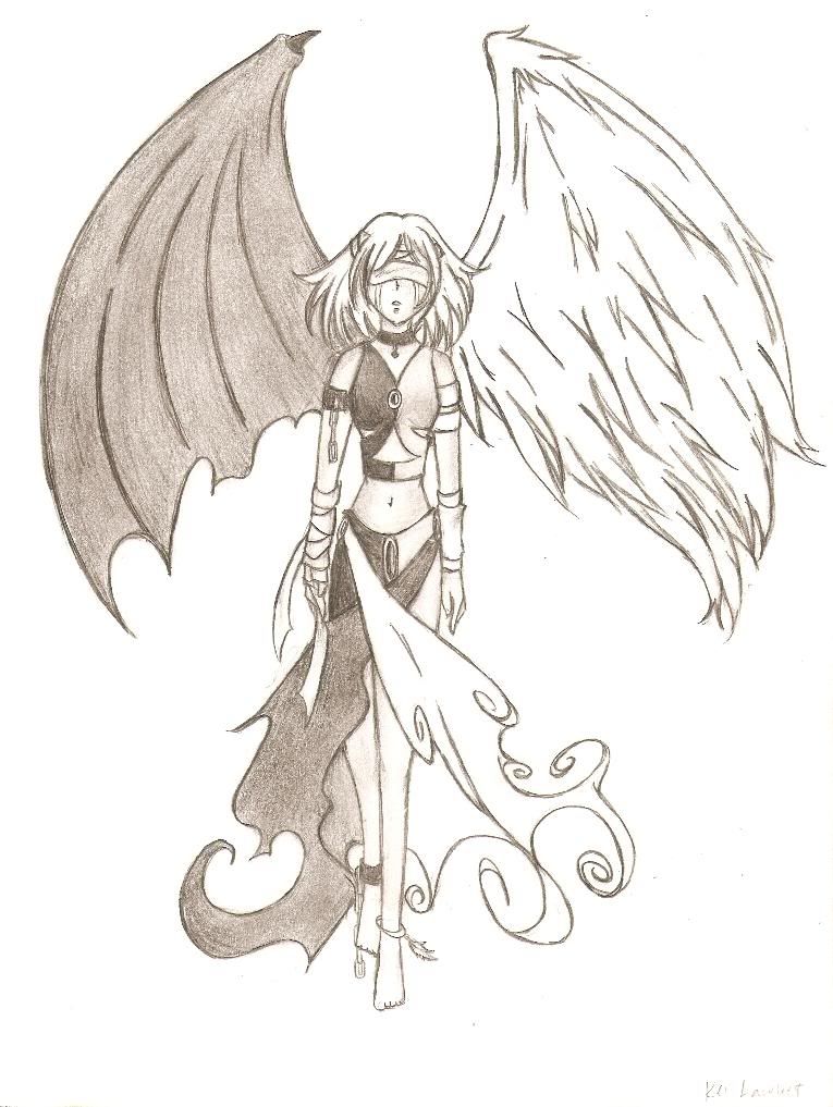 angel demon cartoon