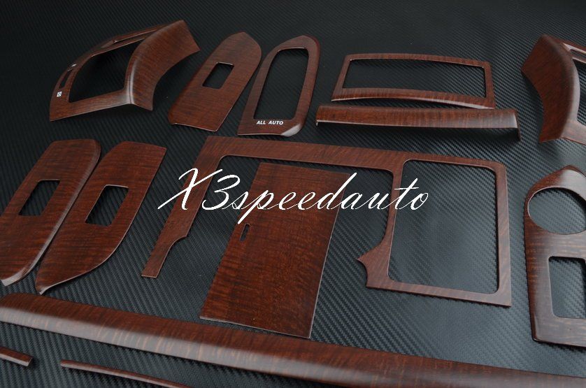 Wood Grain Dash Trim Kit Full Set For TOYOTA FJ150 1016 Prado Land