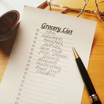 grocery list Pictures, Images and Photos