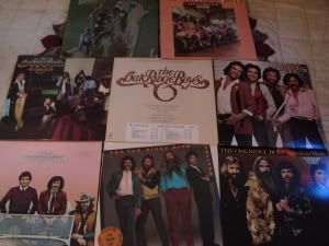Image showing 8 Oak Ridge Boys record albums; The Oak Ridge Boys (KC32742), Y'all Come Back Saloon (DO2093), Room Service (AY1065), The Best Of the Oak Ridge Boys (Columbia 35302), Together (MCA-3220), Fancy Free (MCA-5209), Deliver (MCA-5455), American Made (MCA-5390)
