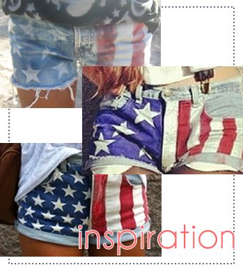 vintage american flag shorts inspiration