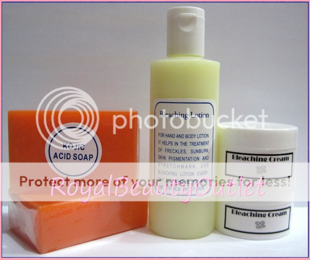 LOT 5 Bleaching Whitening Lotion Kojic Acid Soap, Cream  