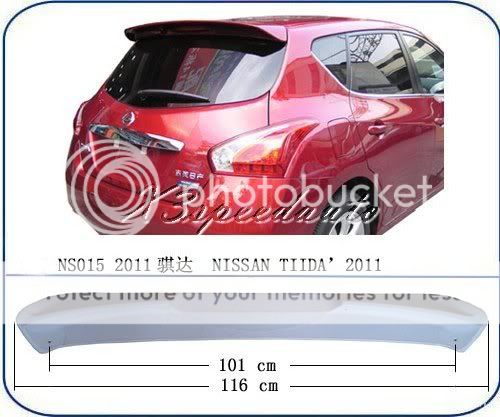   ABS Spoiler Wing For Nissan 2011 Tiida/Versa 5DR Hatchback  