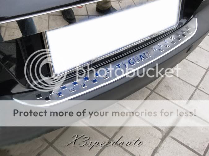   Steel Rear Protector Bumper Door Sill For VW Tiguan 2009 2012  