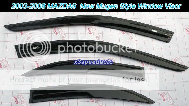 New 2003~2008 Mazda6 Sedan Mugen Style Window Visor  